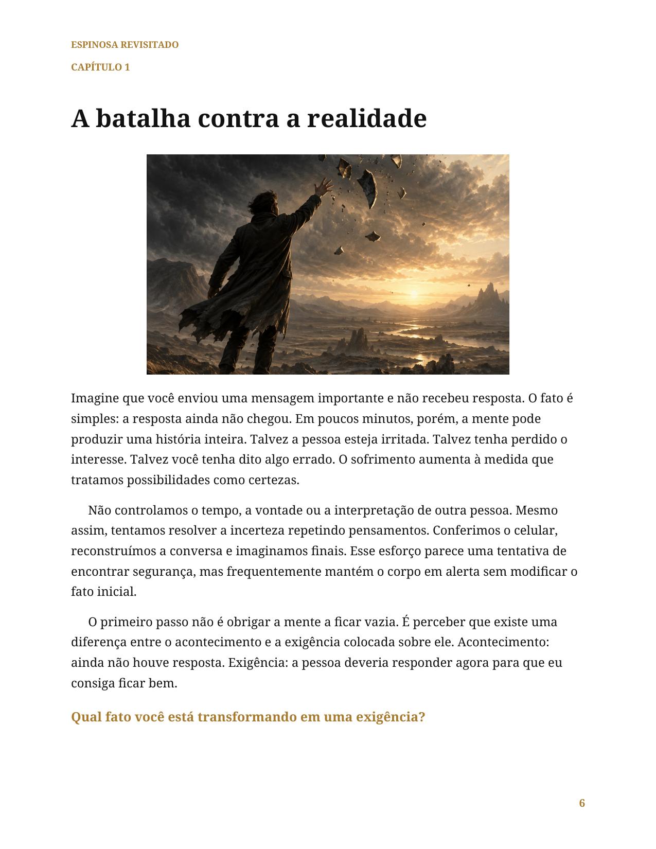 Ilustração interna do capítulo A batalha contra a realidade